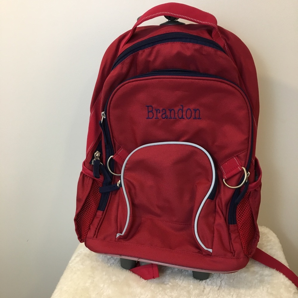 Pottery Barn Kids Red Rolling Mackenzie Backpack